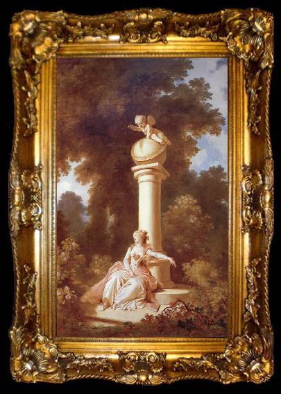 framed  Jean-Honore Fragonard Reverie, ta009-2